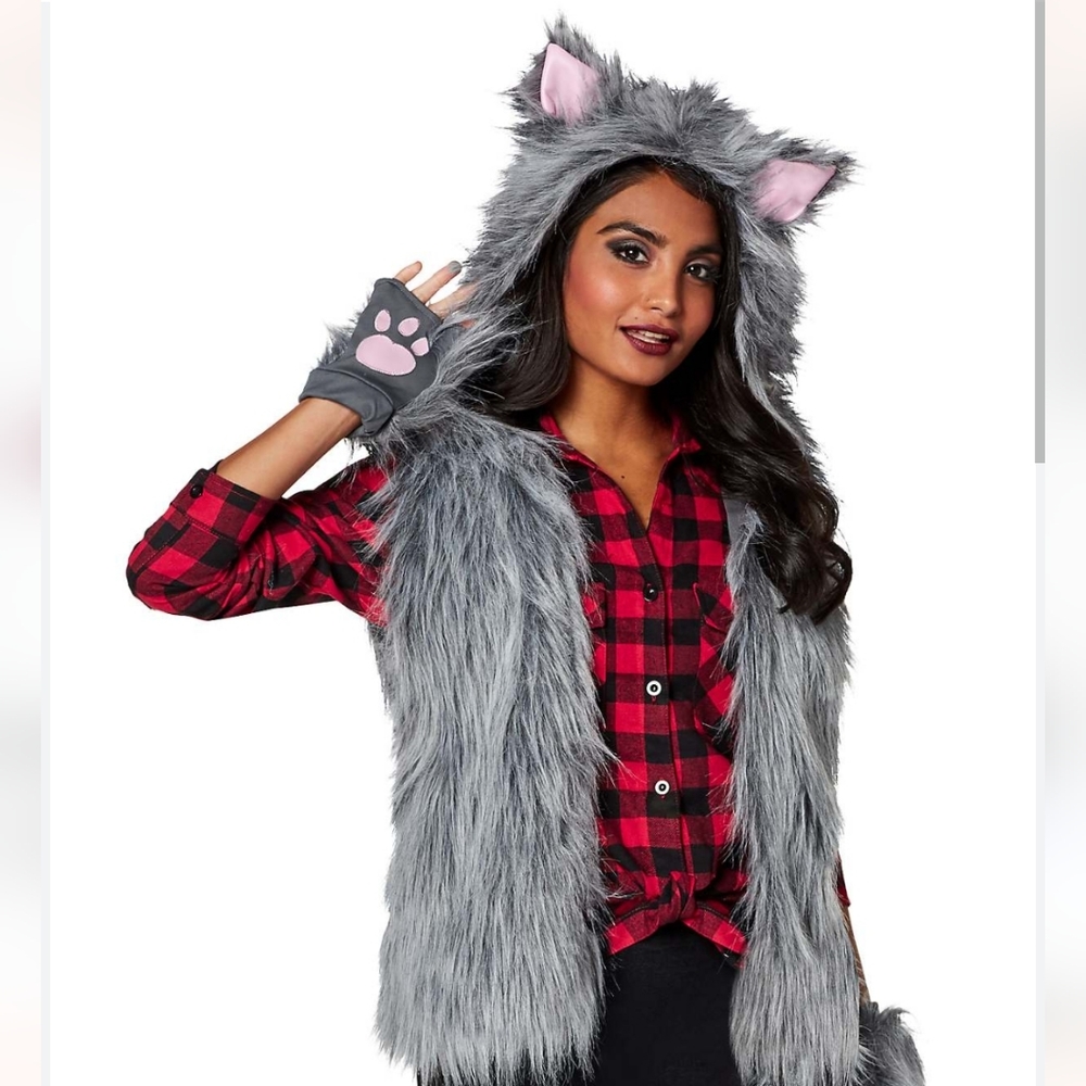 Halloween Costume - Werewolf Vest & "Paws"
